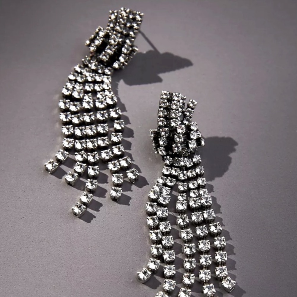 ! Dannijo limited edition crystal fringe drop earrings ($295)